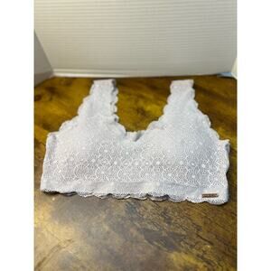 Danskin Intimates sz L women cream lace bralette 0953